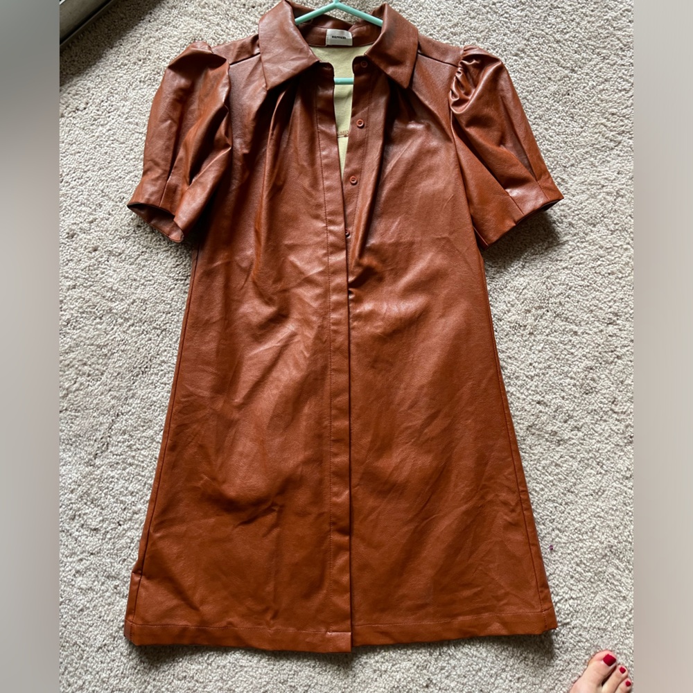 AUREUM Brown Short Sleeve Dress